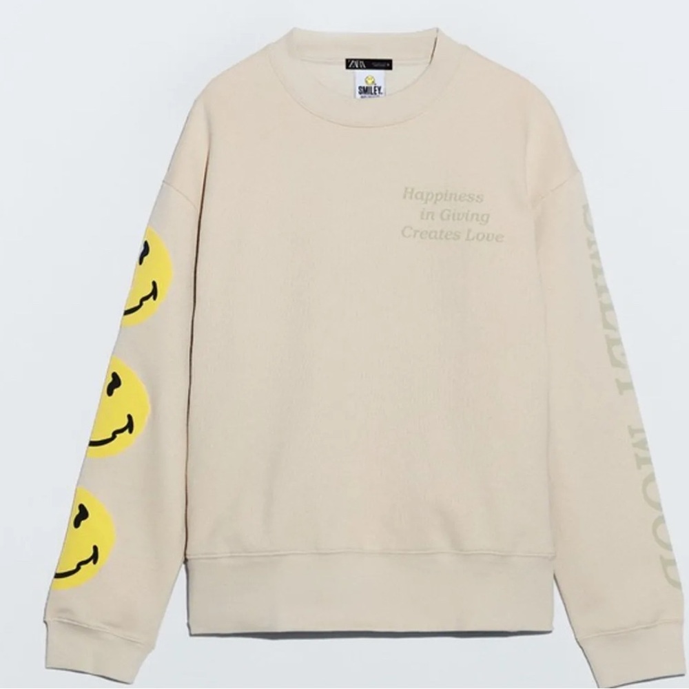 ZARA X SMILEY COLLECTION SWEATSHIRT